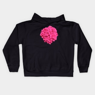 Mop Head Pink Hydrangea Kids Hoodie